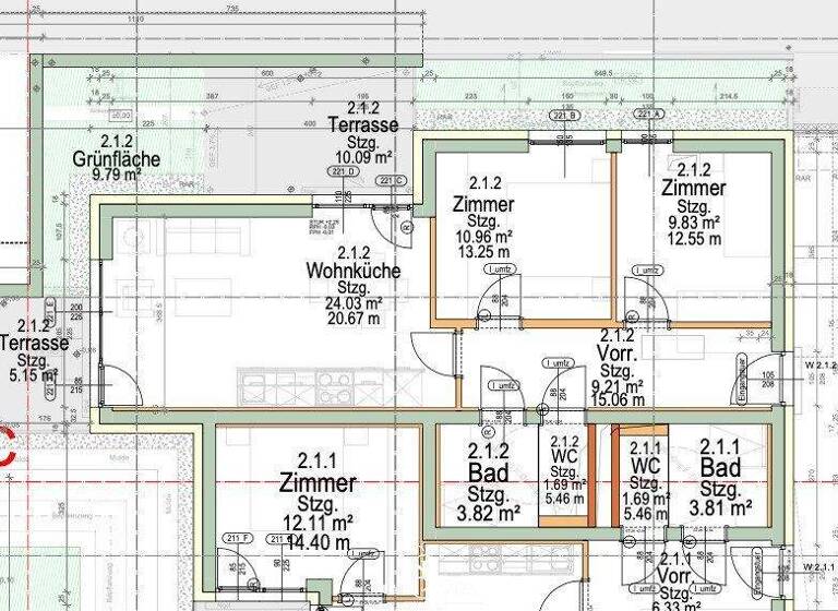Terrassenwohnung zum Kauf 194.200 € 3 Zimmer 59,9 m² 1. Geschoss Kärntnerstraße Seiersberg-Pirka 8054