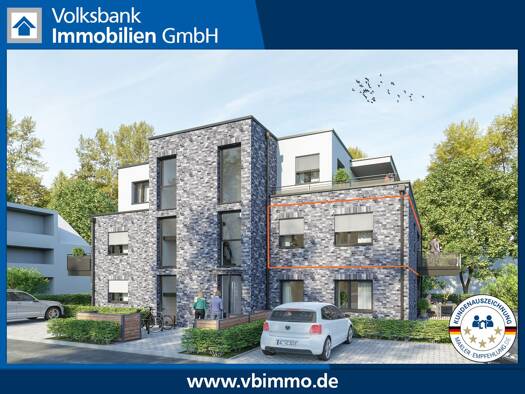 Wohnung zum Kauf - Erstbezug provisionsfrei 349.500 € 2,5 Zimmer 69,3 m² Sanddornweg 1 Niederkrüchten 41372