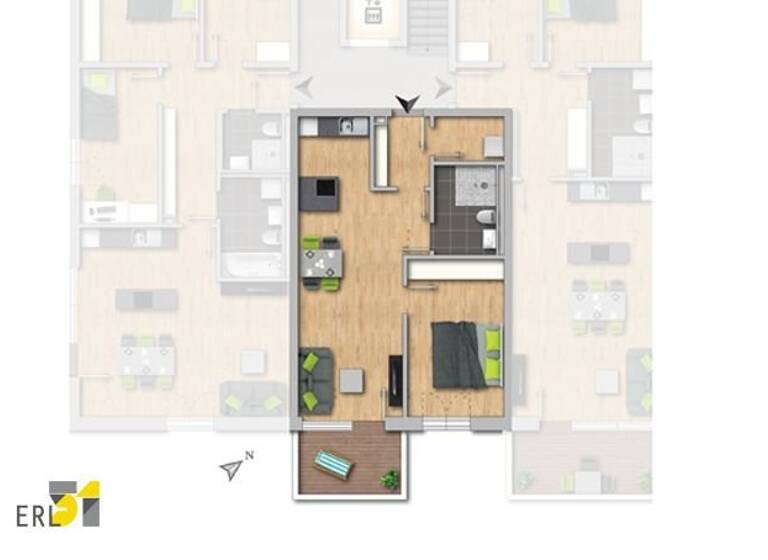 Wohnung zum Kauf provisionsfrei 299.900 € 2 Zimmer 55,5 m²<br/>Wohnfläche Erlanger Str. 51 Altstadt Bayreuth 95444