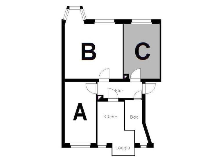 Studio zur Miete 130 € 1 Zimmer 13,7 m² 1. Geschoss Reißiger Straße 38 Stadtmitte Plauen 08525