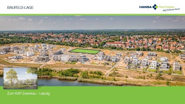 Wohnung zum Kauf - Neubau provisionsfrei als Kapitalanlage geeignet 498.750 € 3 Zimmer 66,5 m² Zum Kap 52-56 Zwenkau Zwenkau 04442