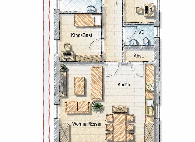 Penthouse zum Kauf - Erstbezug 689.000 € 3,5 Zimmer 111,3 m² 2. Geschoss Refrath Bergisch Gladbach 51427