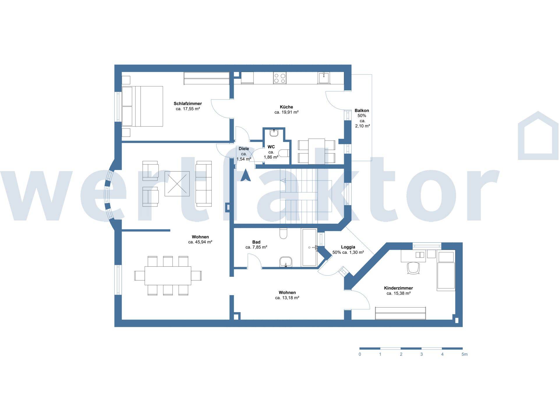 Wohnung zum Kauf 290.000 € 5 Zimmer 117 m²<br/>Wohnfläche 2.<br/>Geschoss Herne-Mitte Herne 44623