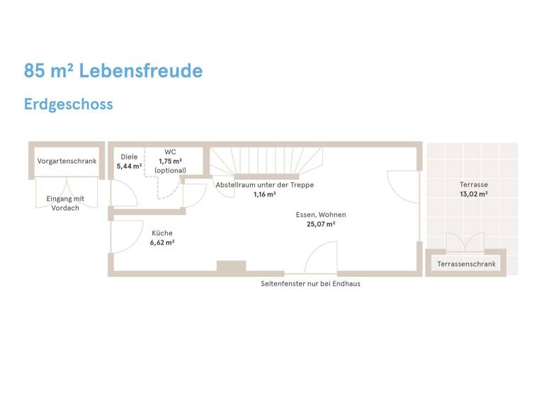 Reihenmittelhaus zum Kauf - Erstbezug provisionsfrei 424.299 € 3 Zimmer 85 m² 103,8 m² Grundstück Kunigund-Niklasin-Straße 42 Gebersdorf Nürnberg 90449