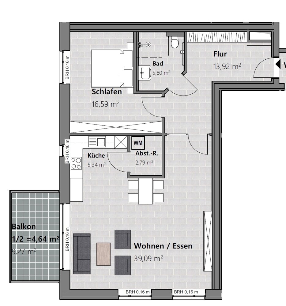 Wohnung zum Kauf 299.300 € 2 Zimmer 88,2 m²<br/>Wohnfläche 1.<br/>Geschoss Bahnhofstraße 13 Heidmühle Schortens 26419