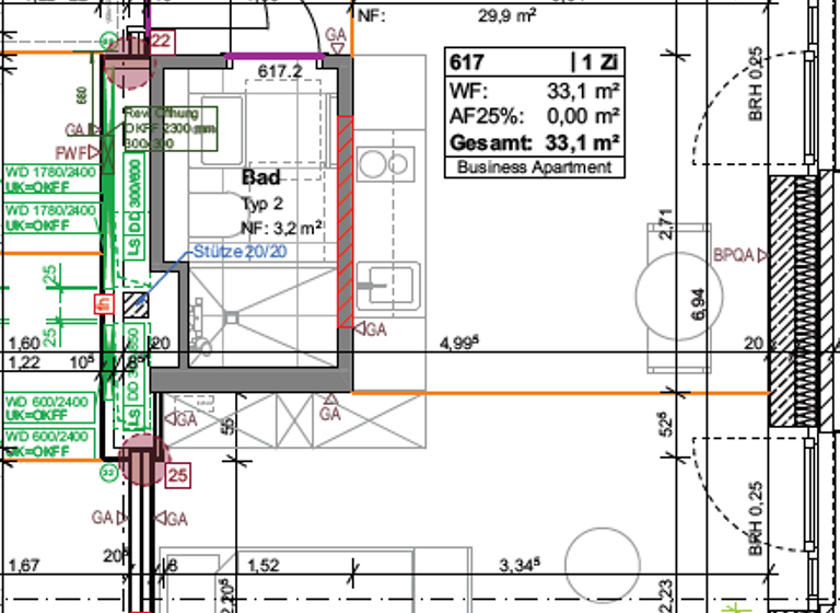 Studio zur Miete 920 € 1 Zimmer 33,2 m² 6. Geschoss frei ab sofort Billhorner Kanalstraße 49 Rothenburgsort Hamburg 20539