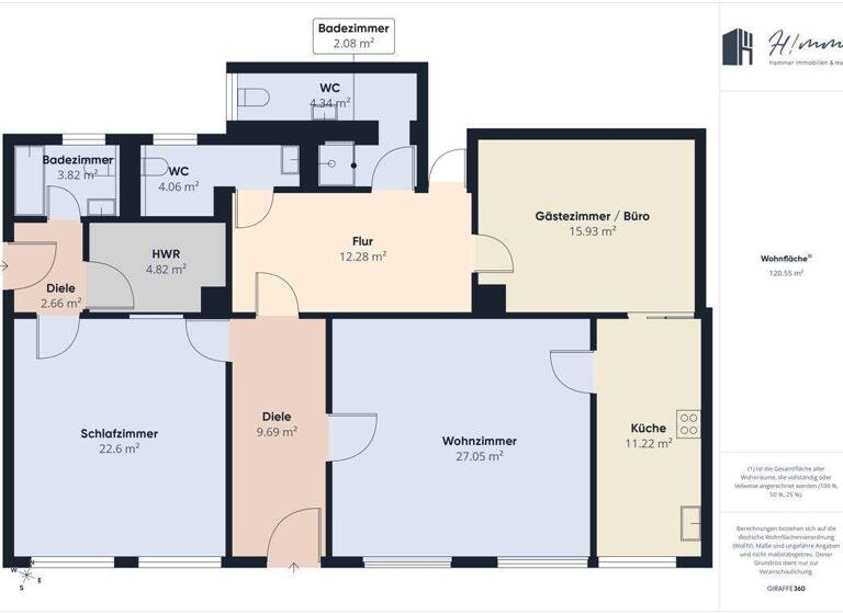 Wohnung zum Kauf 229.000 € 3 Zimmer 133 m² Kemmenau 56132