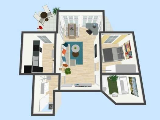 Wohnung zur Miete 450 € 2 Zimmer 59 m² 1. Geschoss Rüssenstraße 19 Suhl 98527