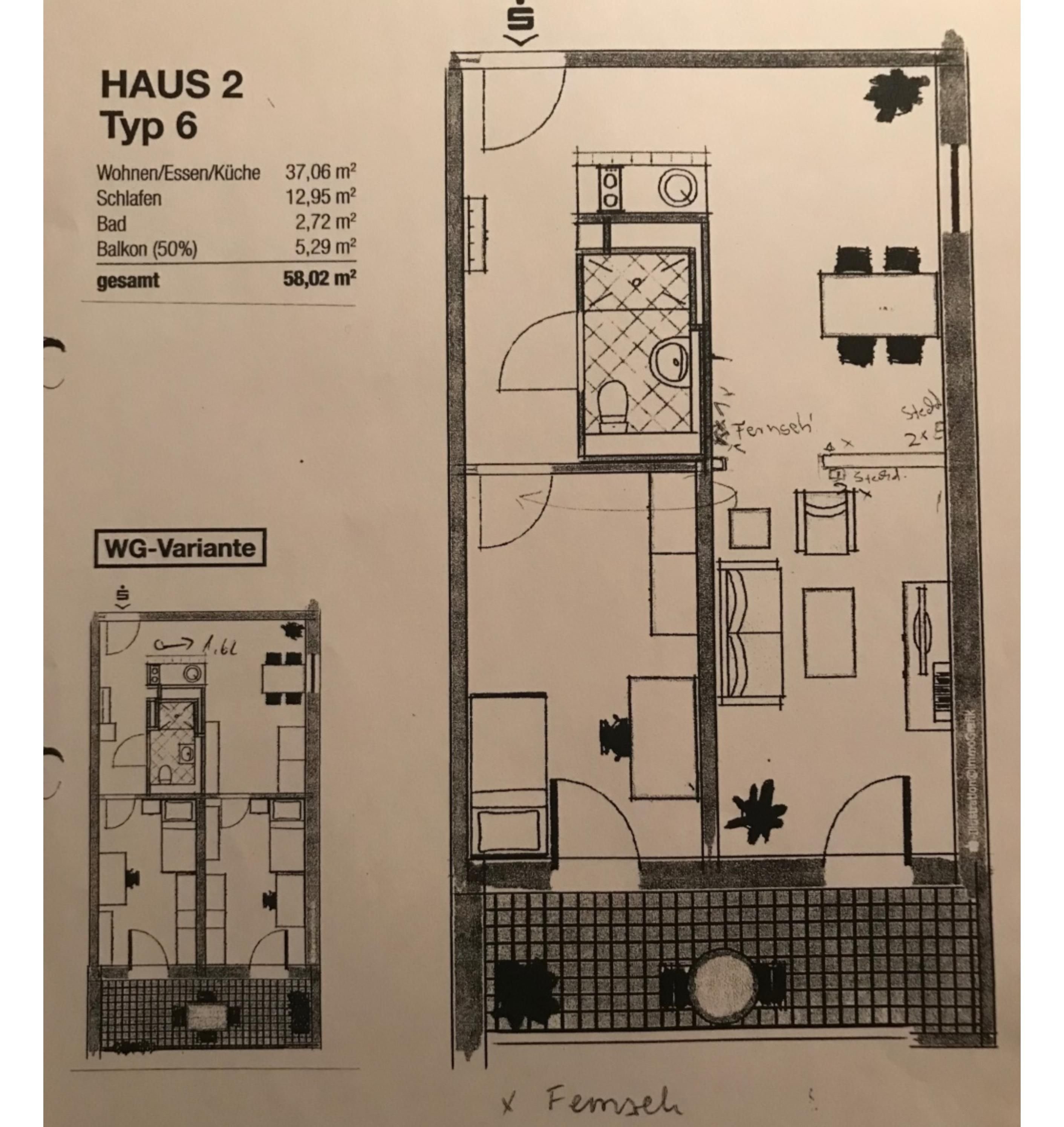 Studio zur Miete 520 € 2 Zimmer 58 m²<br/>Wohnfläche 3.<br/>Geschoss An der Weberei 6 Gaustadt Nord Bamberg 96047