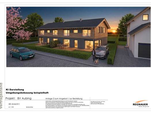 Doppelhaushälfte zum Kauf - Erstbezug 946.800 € 4 Zimmer 124 m² 238 m² Grundstück frei ab 01.01.2028 Aubing-Lochhausen-Langwied München 81245