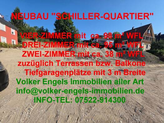 Wohnung zum Kauf - Erstbezug provisionsfrei 675.450 € 3,5 Zimmer 109 m² Geschoss 1/3 Schillerstraße 24 Wangen Wangen im Allgäu 88239