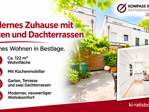 Doppelhaushälfte zum Kauf 749.000 € 4 Zimmer 121,6 m² 104 m² Grundstück Sallern-Gallingkofen Regensburg 93057