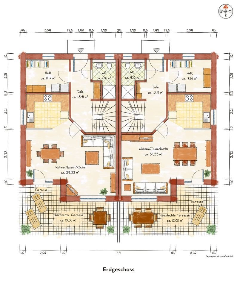 Doppelhaushälfte zum Kauf provisionsfrei 599.000 € 4,5 Zimmer 135 m²<br/>Wohnfläche 370 m²<br/>Grundstück Sültenkamp 4-4c Wörme Handeloh 21256