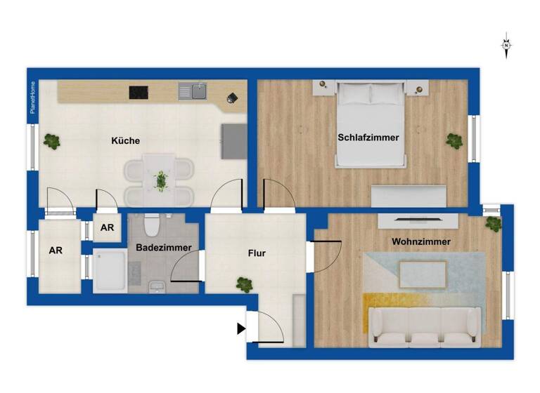 Wohnung zum Kauf provisionsfrei 105.000 € 2,5 Zimmer 67,6 m² 2. Geschoss Herne-Mitte Herne 44623