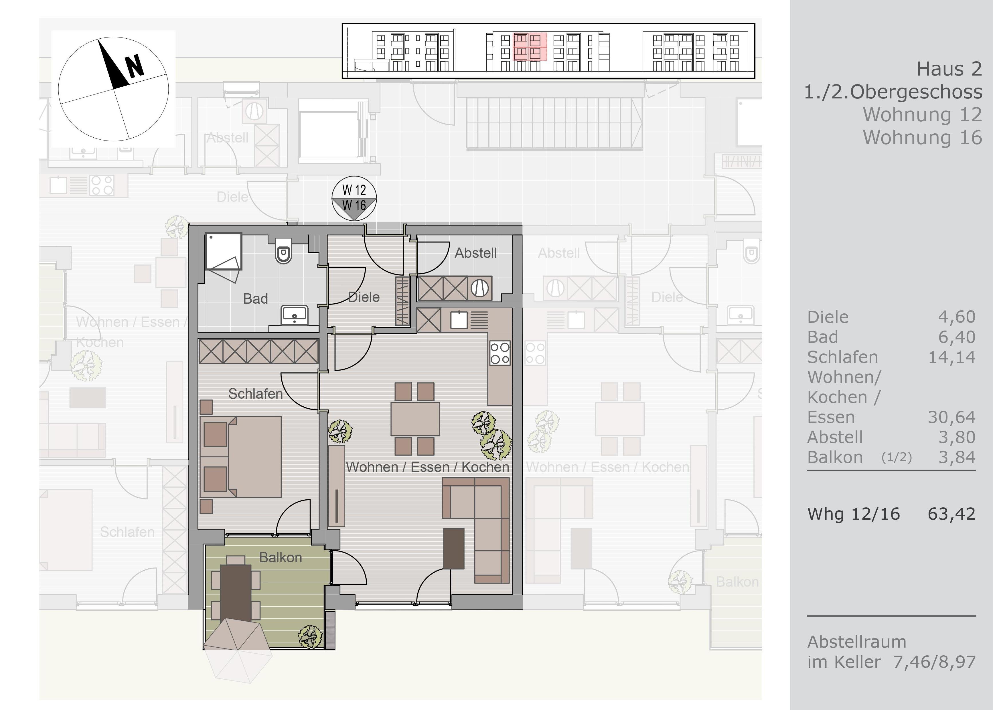 Studio zur Miete 795 € 2 Zimmer 63,4 m²<br/>Wohnfläche 1.<br/>Geschoss Planungsbezirk 127 Straubing 94315