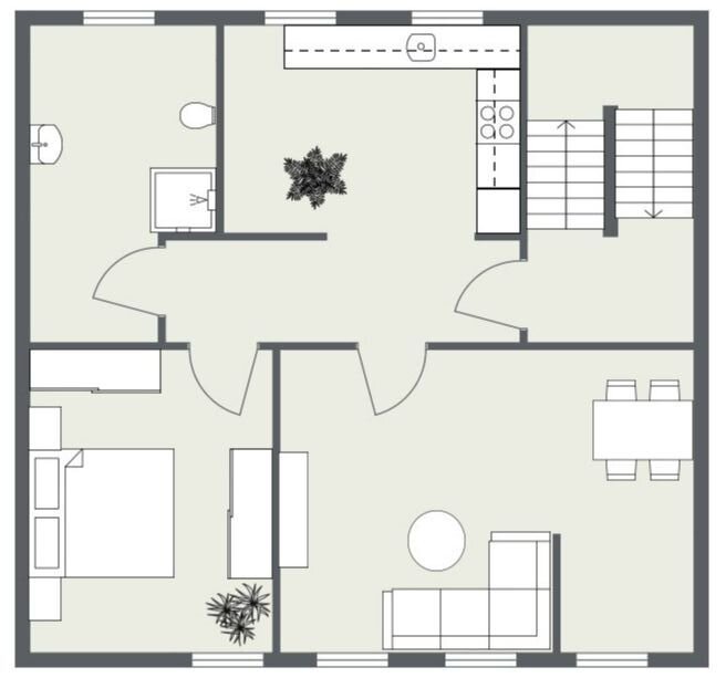 Wohnung zur Miete 470 € 2 Zimmer 56,9 m²<br/>Wohnfläche 2.<br/>Geschoss Lindenplatz 6 Groitzsch Groitzsch 04539