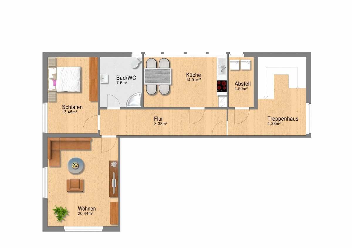 Wohnung zur Miete 530 € 2 Zimmer 65 m²<br/>Wohnfläche Heber Schneverdingen 29640