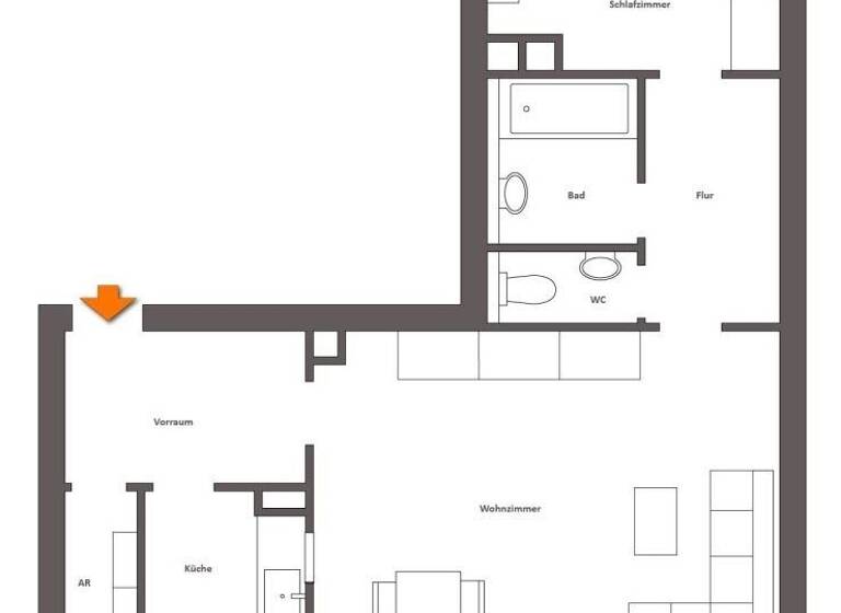 Wohnung zur Miete 733 € 2 Zimmer 59,2 m² 1. Geschoss Wien 1180