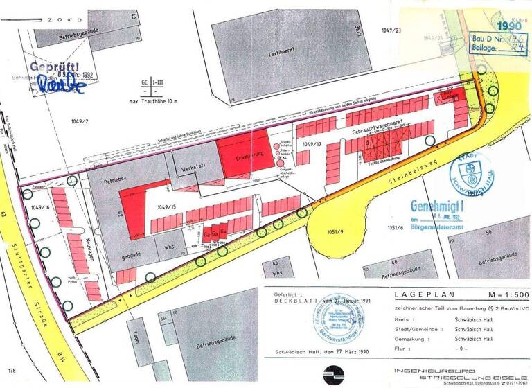 Werkstatt zum Kauf 2.495.000 € 2.500 m² Lagerfläche Schwäbisch Hall 74523