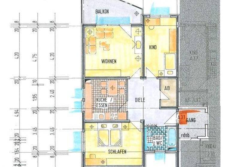 Wohnung zum Kauf 374.000 € 3 Zimmer 89 m² 3. Geschoss Friedlingen Weil am Rhein 79576