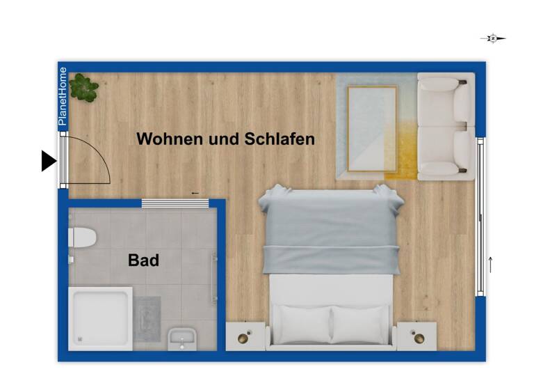 Studio zum Kauf 109.000 € 1 Zimmer 48 m² 1. Geschoss Grebenau 36323