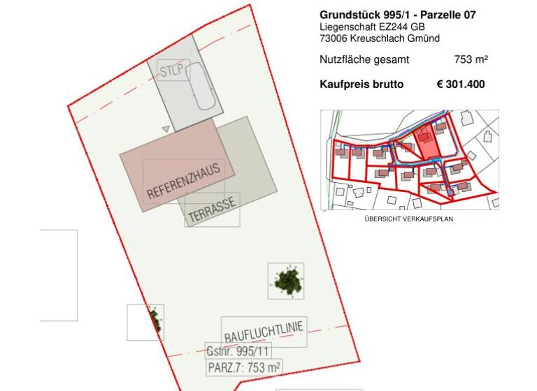 Grundstück zum Kauf 311.500 € 753 m² Grundstück Stubeck Sonnalm 9853