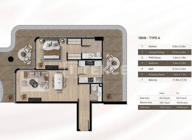 Wohnung zum Kauf 543.000 € 3 Zimmer 133 m² EG Dubai