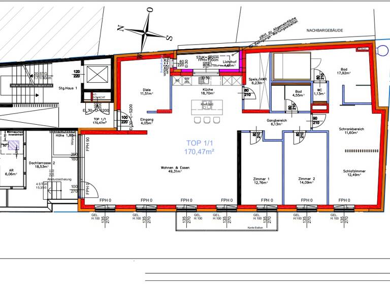 Wohnung zum Kauf - Erstbezug 1.094.900 € 4 Zimmer 170,5 m² Tulln an der Donau 3430