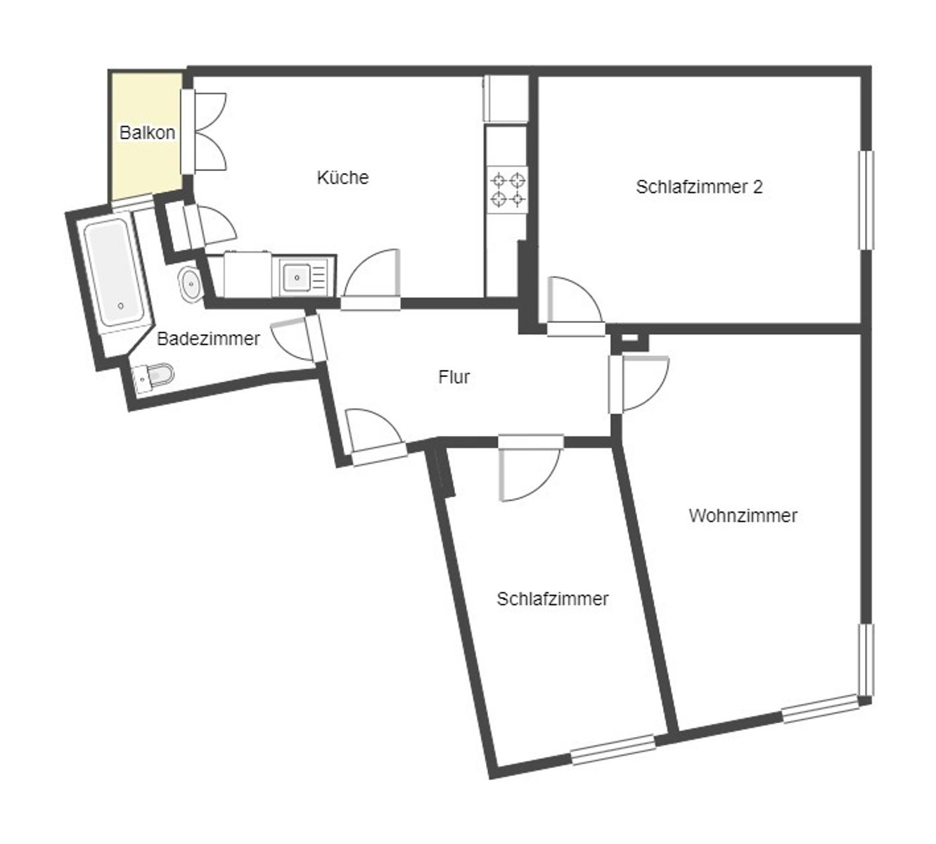 Wohnung zum Kauf provisionsfrei 313.500 € 3 Zimmer 89,1 m²<br/>Wohnfläche 1.<br/>Geschoss Unterrath Düsseldorf 40472