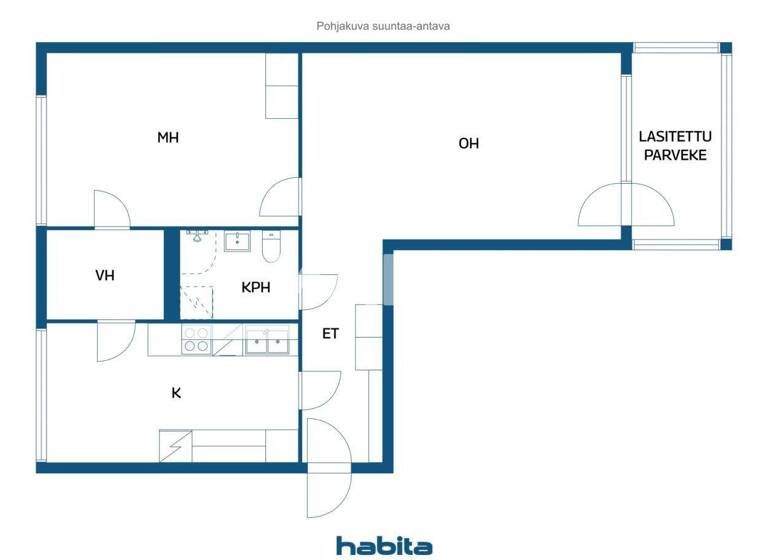 Studio zum Kauf 14.500 € 2 Zimmer 59,1 m² 1. Geschoss Marttalankatu 1 Kemi 94200