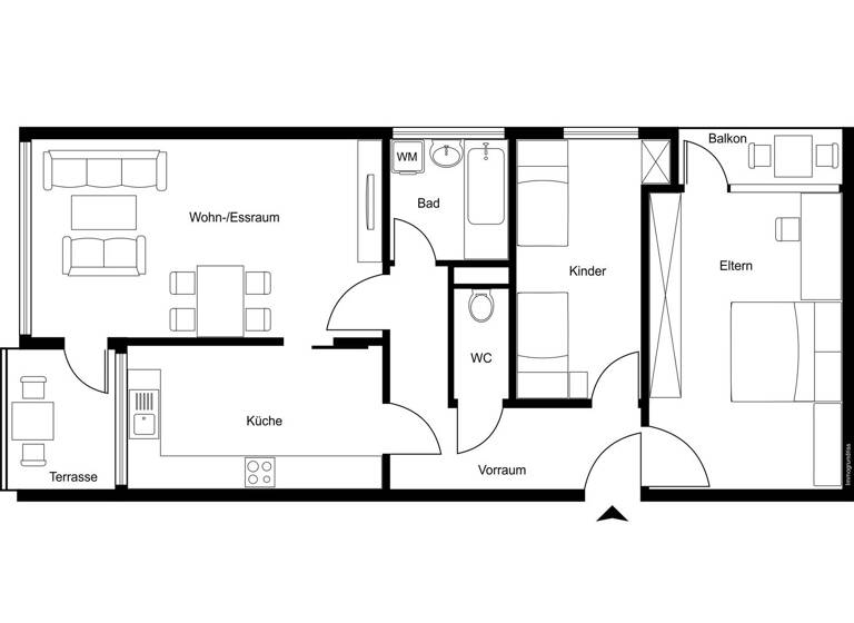 Wohnung zum Kauf 325.000 € 3 Zimmer 64 m² Bergstraße 8 Bregenz 6900