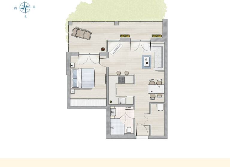 Terrassenwohnung zum Kauf provisionsfrei 604.500 € 2 Zimmer 49,4 m²<br/>Wohnfläche 2.<br/>Geschoss Zingst Zingst 18374