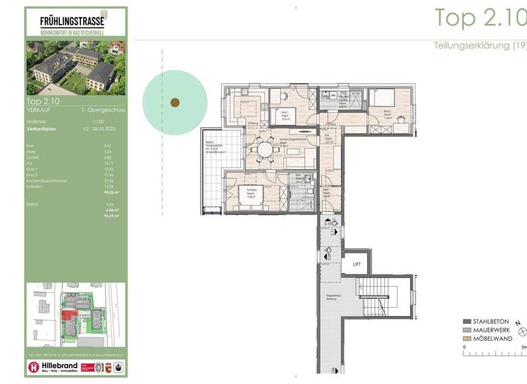 Wohnung zum Kauf 599.000 € 4 Zimmer 96,7 m² 1. Geschoss Frühlingstraße 30 a-c Bad Reichenhall 83435