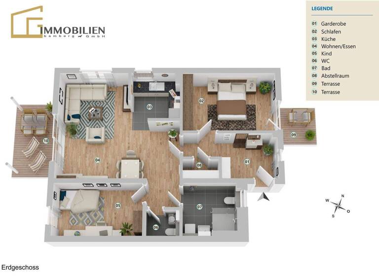 Wohnung zum Kauf - Erstbezug provisionsfrei 479.000 € 3 Zimmer 92,3 m² Hirschaid 96114