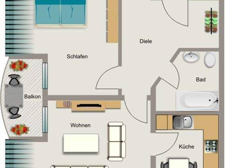 Wohnung zur Miete nur mit Wohnberechtigungsschein 364 € 2,5 Zimmer 61,2 m² 3. Geschoss Adlerweg 2 Hamm Marl 45772