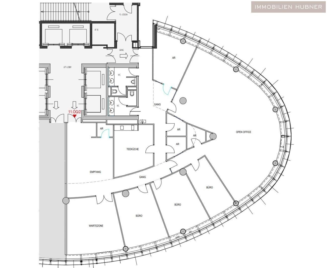 Bürofläche zur Miete 4.368 € 5 Zimmer 364 m²<br/>Bürofläche Wien 1220