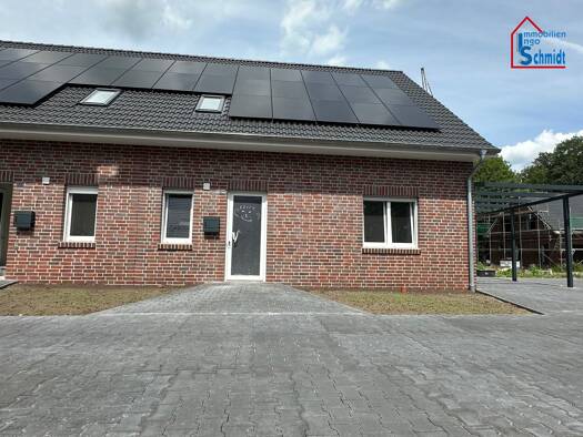 Doppelhaushälfte zur Miete - Erstbezug 1.350 € 4 Zimmer 123,6 m² 550 m² Grundstück frei ab sofort Stapelmoor Weener 26826