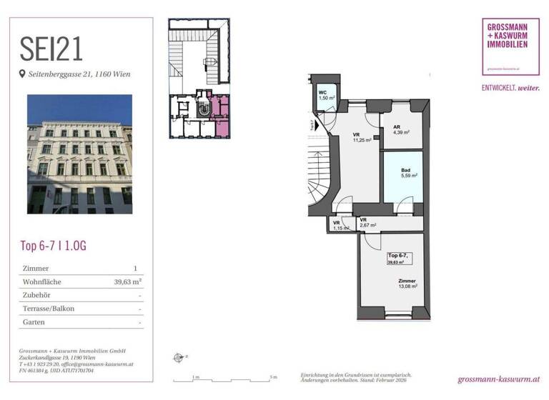 Studio zum Kauf 182.595 € 1 Zimmer 39,6 m² Wien 1160