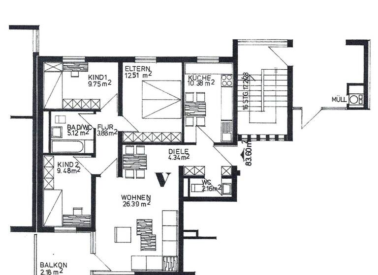 Wohnung zum Kauf 269.000 € 4 Zimmer 83,6 m² EG frei ab 01.06.2026 Bachstraße 14 Burghausen 84489