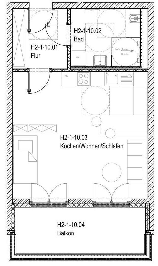 Wohnung zur Miete 857 € 1 Zimmer 49 m²<br/>Wohnfläche 1.<br/>Geschoss Regener Straße 63 Karlshorst Berlin-Karlshorst 10318