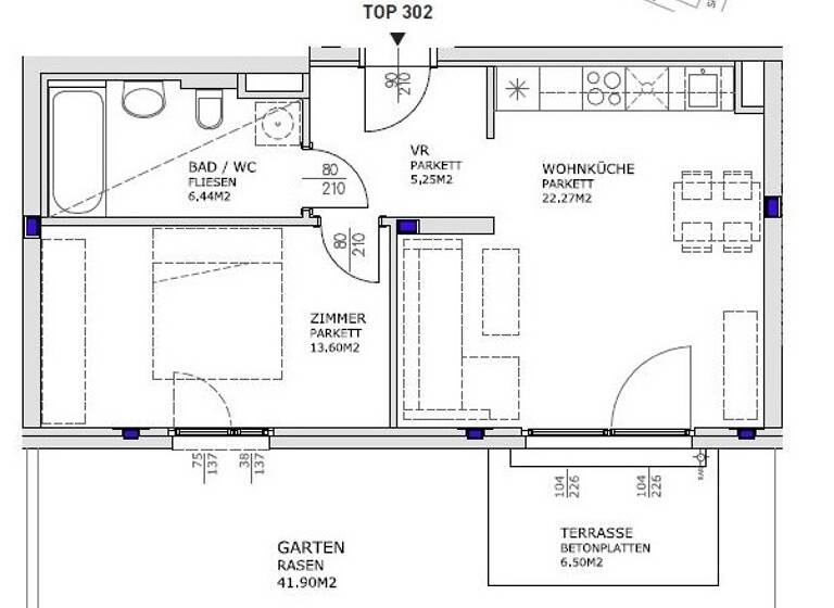 Wohnung zur Miete 769 € 2 Zimmer 47,6 m² Simmeringer Hauptstr. 170 Wien 1110