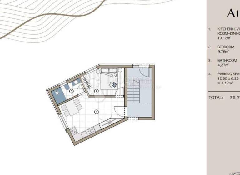 Wohnung zum Kauf 155.961 € 2 Zimmer 36 m² Rogoznica