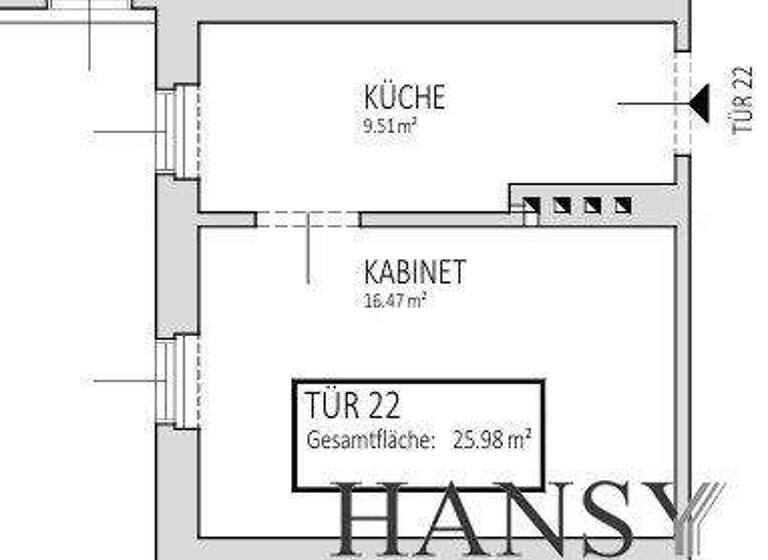 Wohnung zum Kauf 118.000 € 1,5 Zimmer 26 m² 3. Geschoss Wien 1030