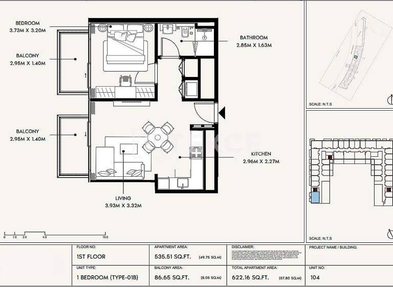 Wohnung zum Kauf 232.000 € 2 Zimmer 62 m² 2. Geschoss Dubai