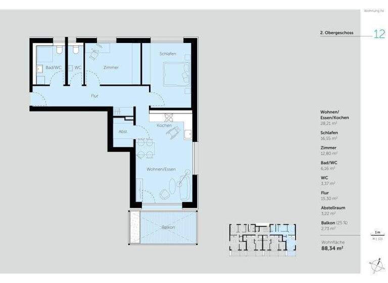 Wohnung zum Kauf provisionsfrei 494.000 € 3 Zimmer 88,3 m² Aalen 73430