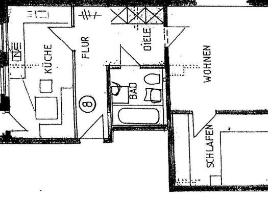 Wohnung zur Miete 460 € 2 Zimmer 53,5 m² 2. Geschoss frei ab 01.02.2026 Mittelstraße 18 Süd Jena 07745