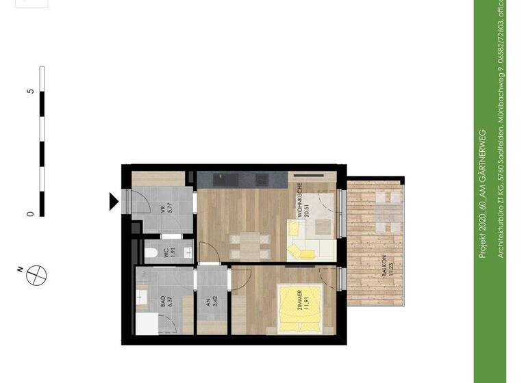 Wohnung zum Kauf - Erstbezug provisionsfrei 260.600 € 2 Zimmer 49,9 m² EG Gärtnerweg 6 Schörfling am Attersee 4861