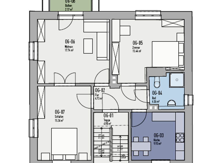 Studio zur Miete 1.015 € 3 Zimmer 69,9 m² 1. Geschoss frei ab 01.05.2026 Semmelweisstraße 3 Dölau Halle (Saale) 06120