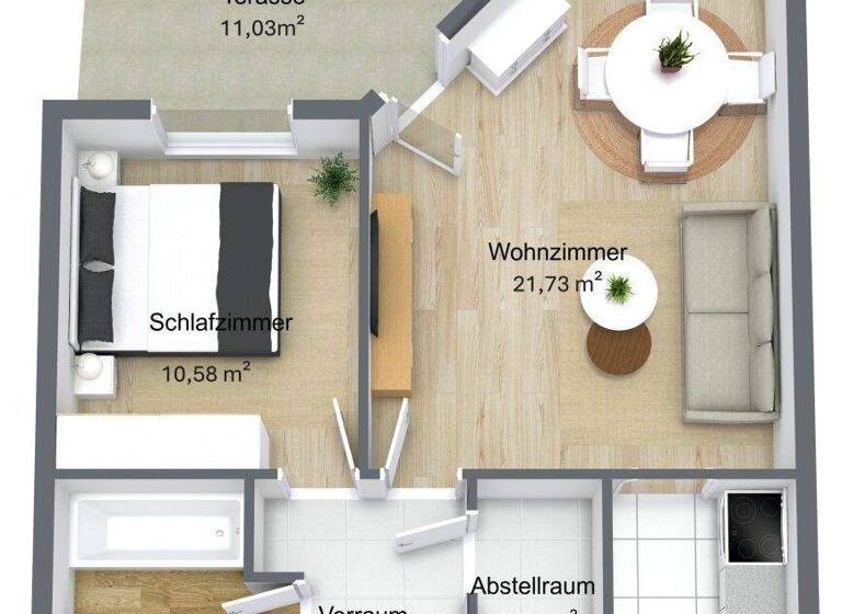 Wohnung zur Miete 890 € 2 Zimmer 2. Geschoss Wiener Neudorf 2351