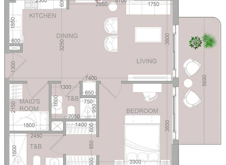 Wohnung zum Kauf provisionsfrei 328.166 € 2,5 Zimmer 72,5 m² Dubai 00000